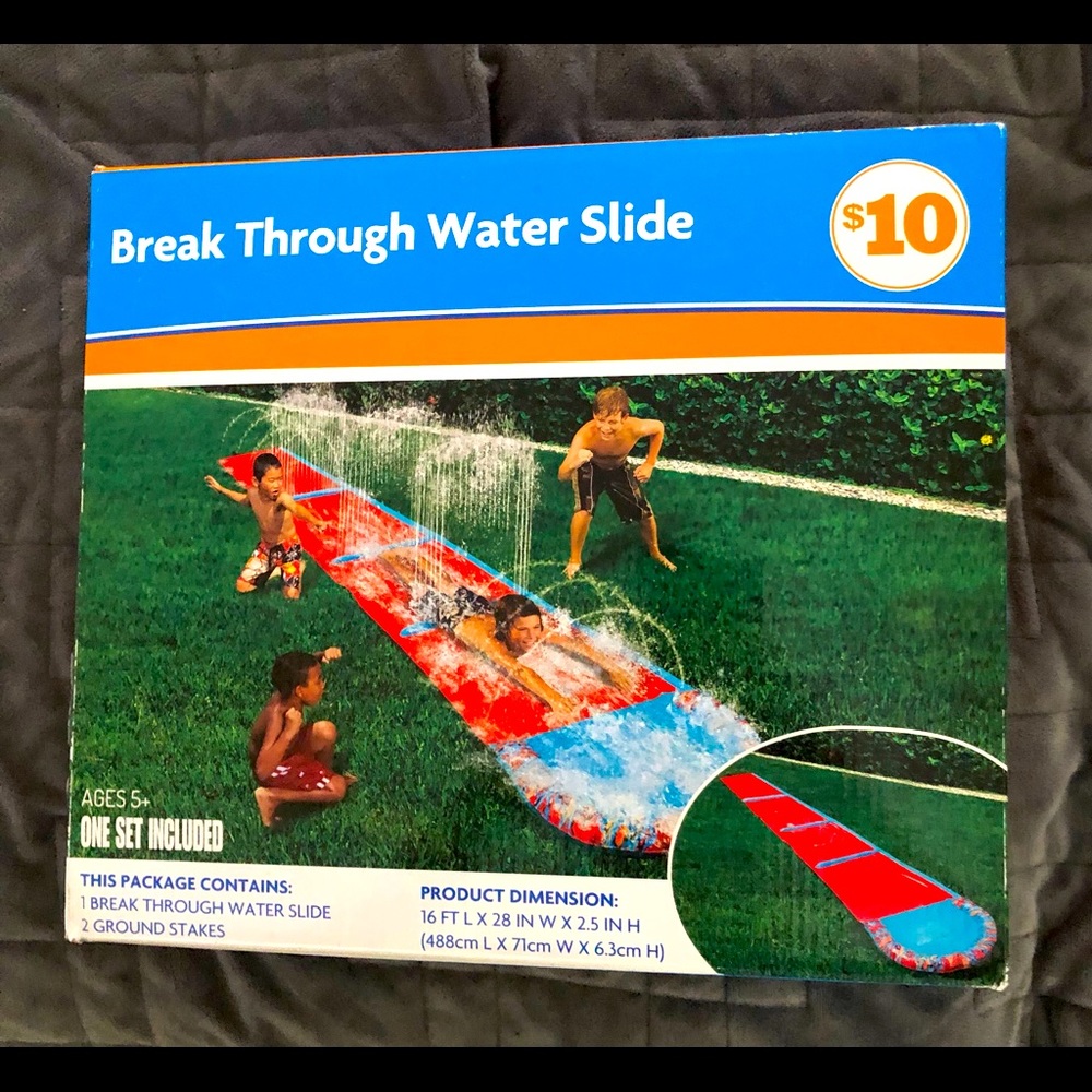 Break Through Water Slide 💦